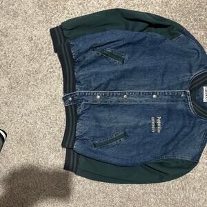 Vintage navy and green pepperdine